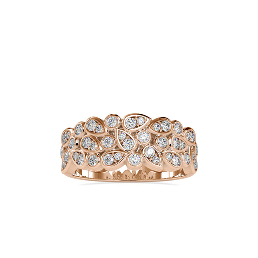 Diamond Stipule Engagement Ring