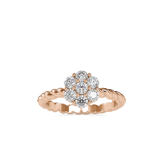 Diamond Floret Engagement Ring