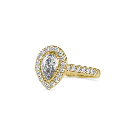 Empress Pear Stone Diamond Ring