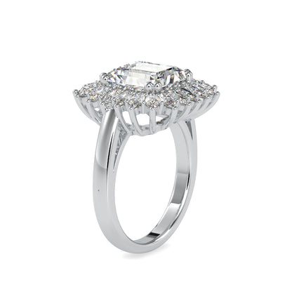 Hathor Emerald Halo Diamond Ring