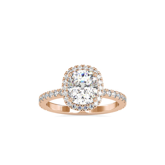 Oxeria Cushion Halo Diamond Ring