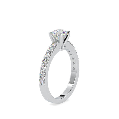 Dove Solitaire Diamond Eye Engagement Ring