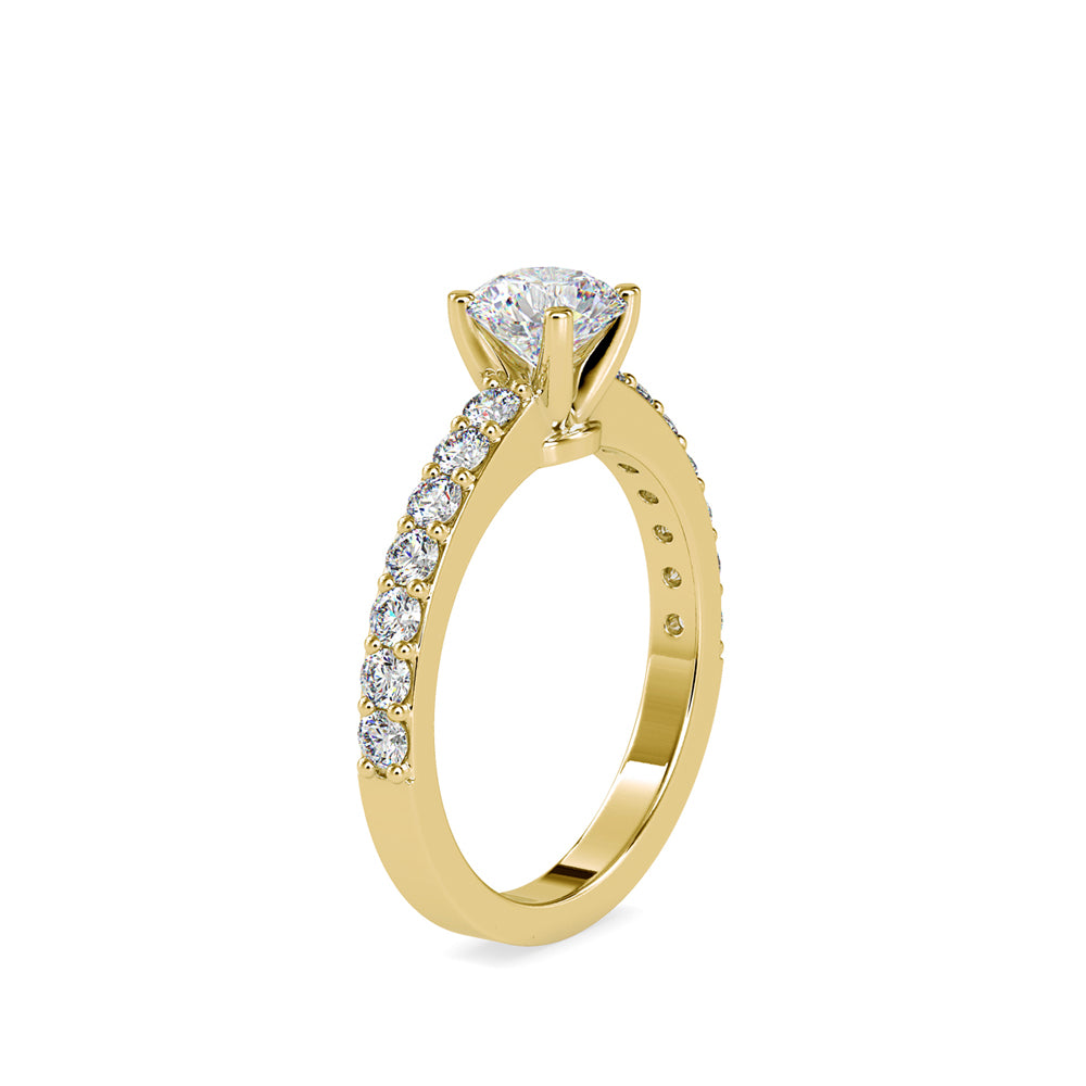 Dove Solitaire Diamond Eye Engagement Ring