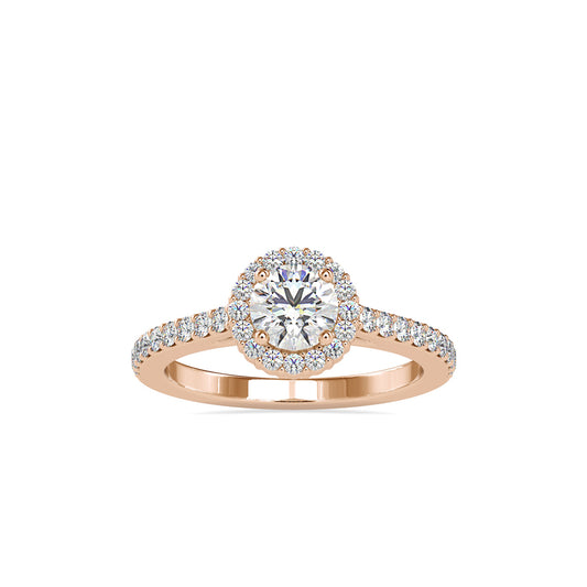 Delight Solitaire Diamond Halo Engagement Ring