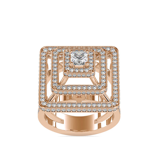 Elenore Royal Princess Halo Diamond Ring