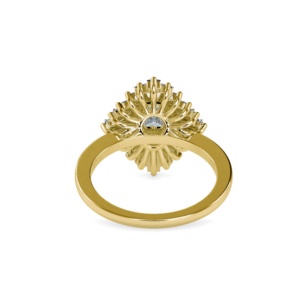 Big Oval Halo Diamond Engagement Ring