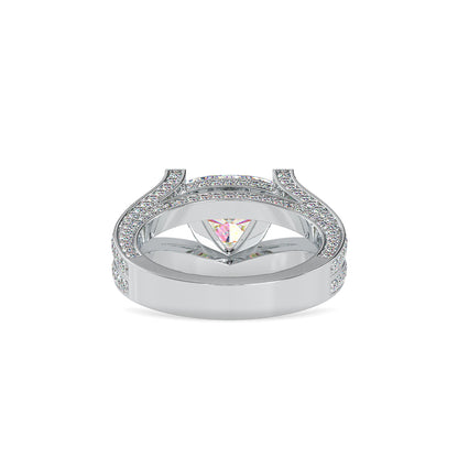 Pure White Heart Engagement Diamond Ring
