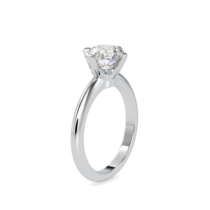 4 Prong Round Cut Diamond Engagement Ring