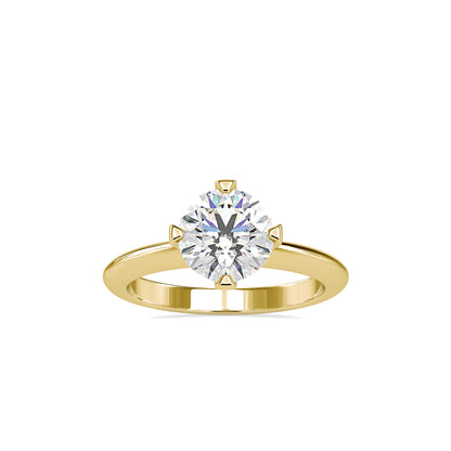 4 Prong Round Cut Diamond Engagement Ring