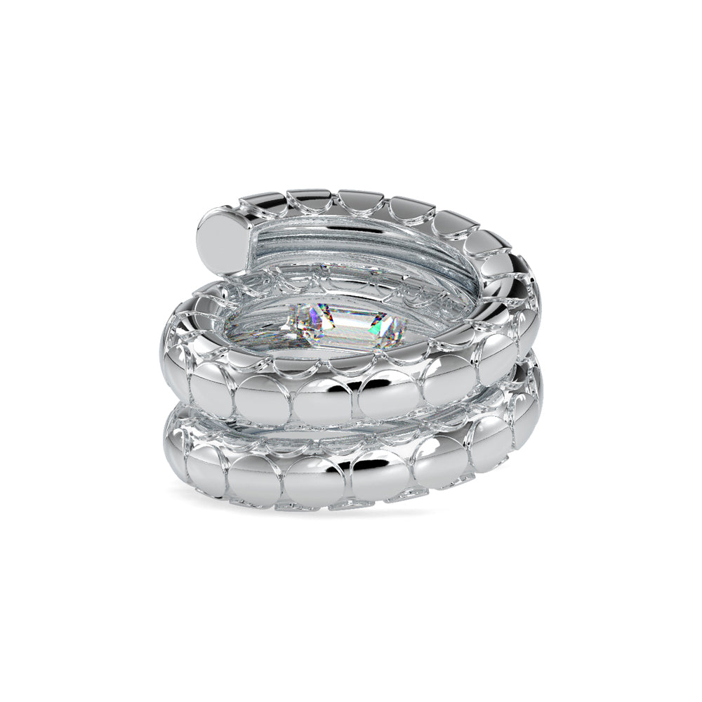 Emerald diamond King Eye Engagement Ring