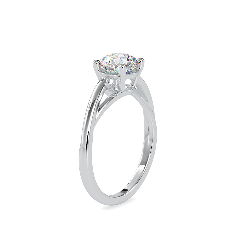 Brilliant Round Cut 4 Prong Diamond Engagement Ring