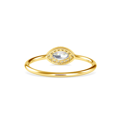 Marquise Cut White Diamond Ring