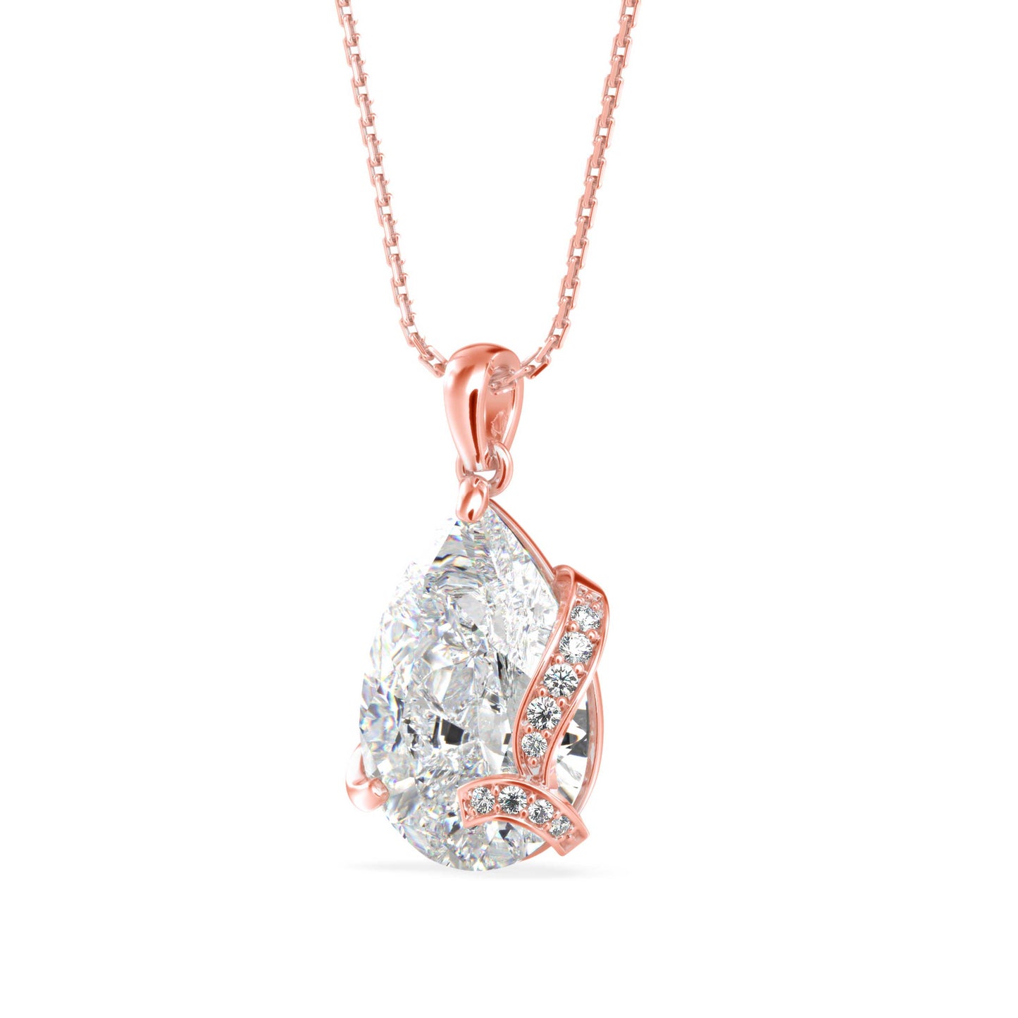 Foxy Pear Diamond Pendant