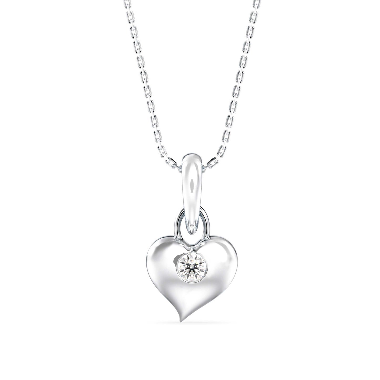 Heart Diamond Charm Pendant