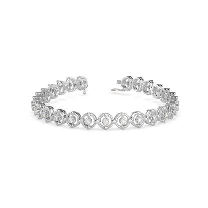 Gyrate Diamond Tennis Bracelet
