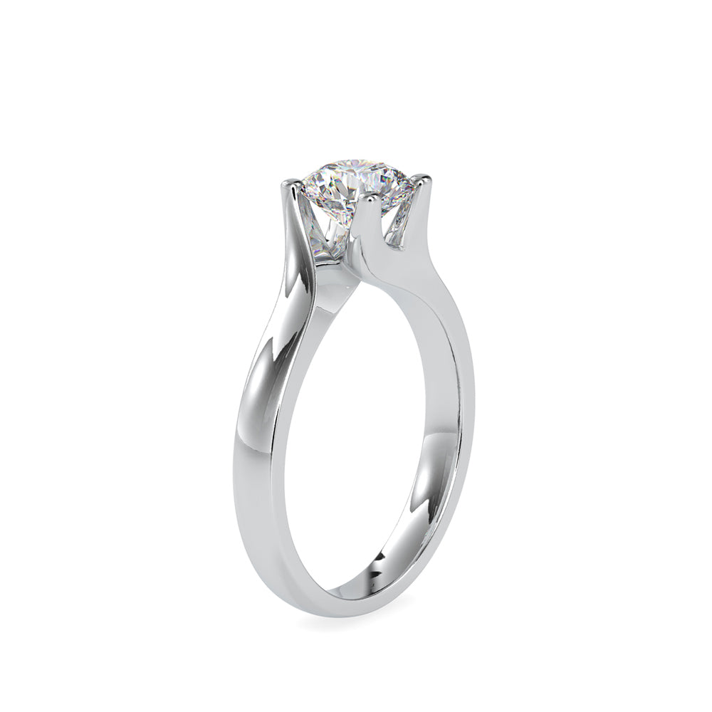 Arch Diamond Prong Engagement Ring