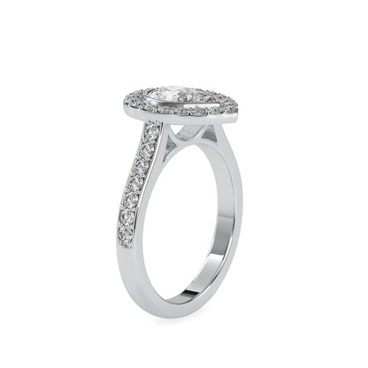 Empress Pear Stone Diamond Ring