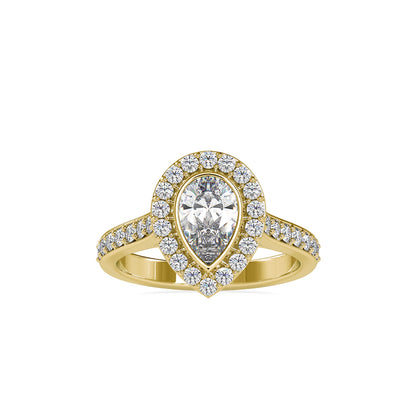 Empress Pear Stone Diamond Ring