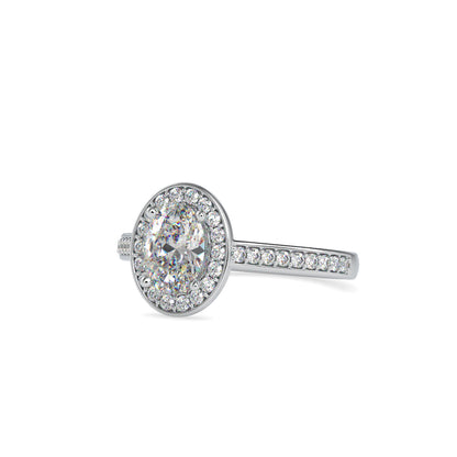 Tiara Halo Diamond Stone Ring