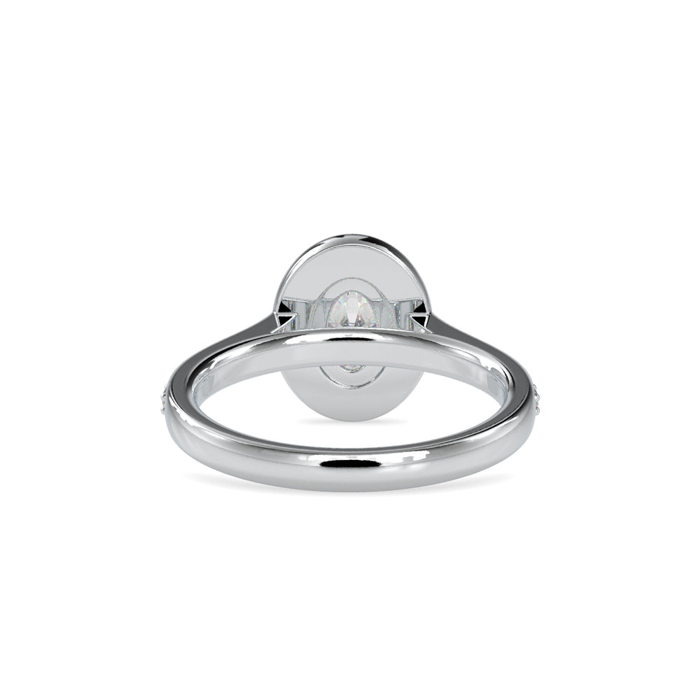 Tiara Halo Diamond Stone Ring