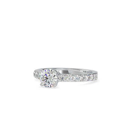 Dove Solitaire Diamond Eye Engagement Ring