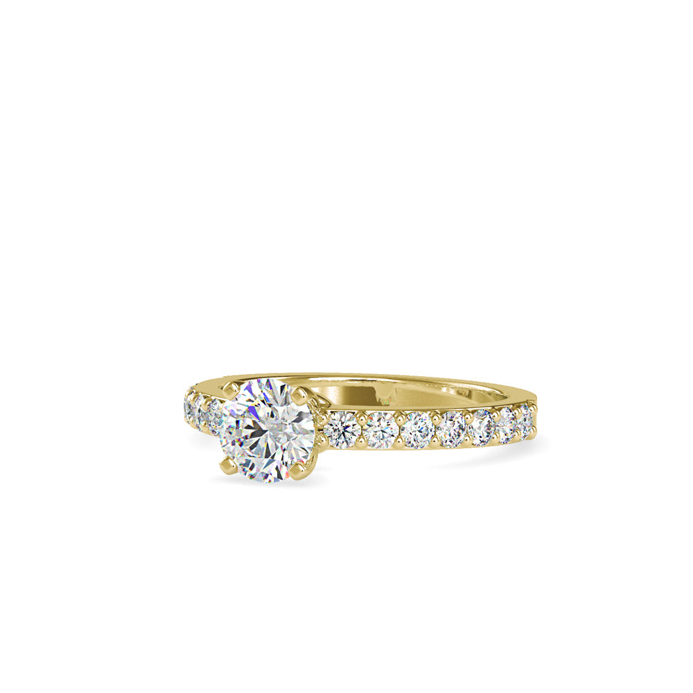 Dove Solitaire Diamond Eye Engagement Ring