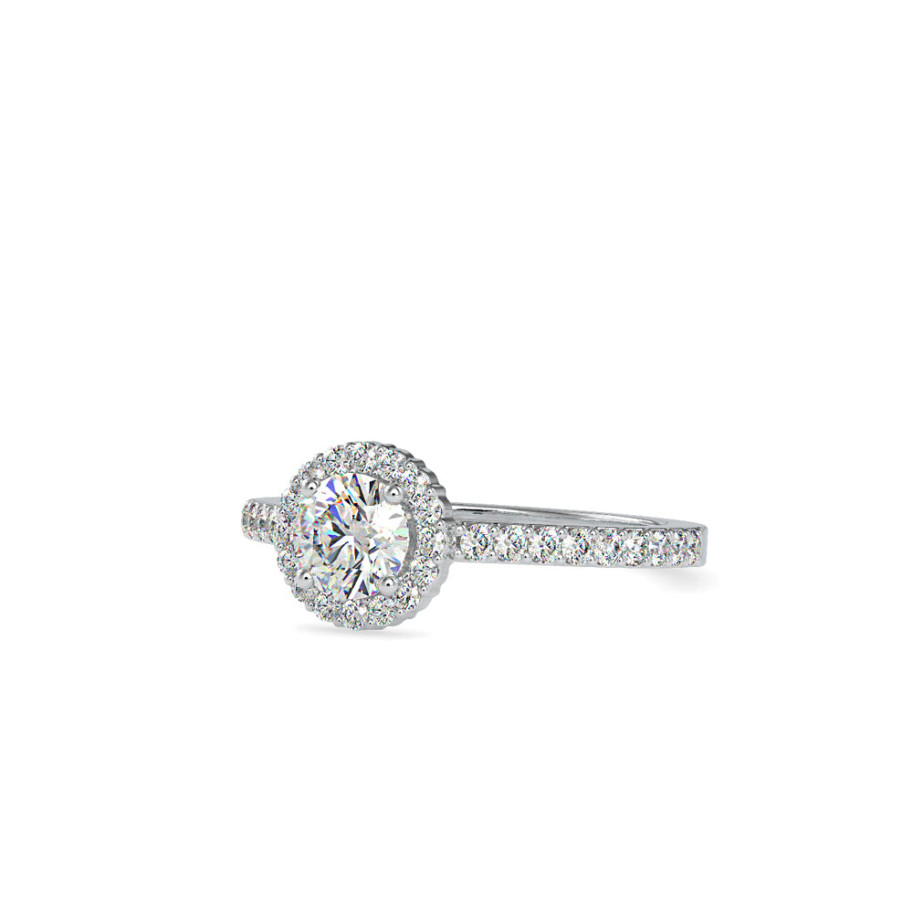 Delight Solitaire Diamond Halo Engagement Ring