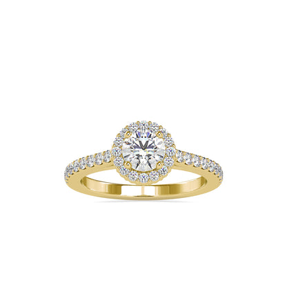 Delight Solitaire Diamond Halo Engagement Ring