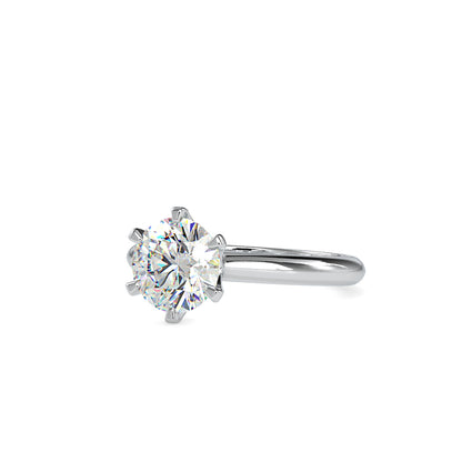 Six Prong Round Brilliant Cut Diamond Ring