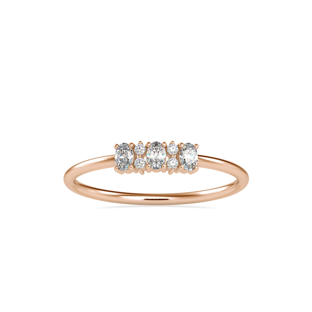 Ibelin Oval Stone Diamond Ring