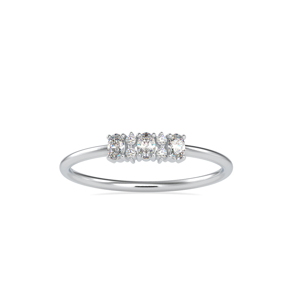 Ibelin Oval Stone Diamond Ring