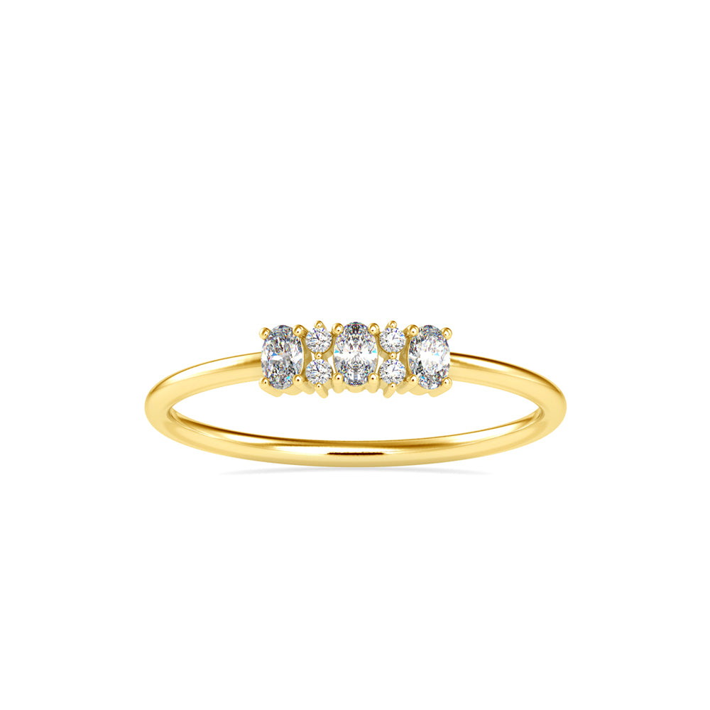 Ibelin Oval Stone Diamond Ring