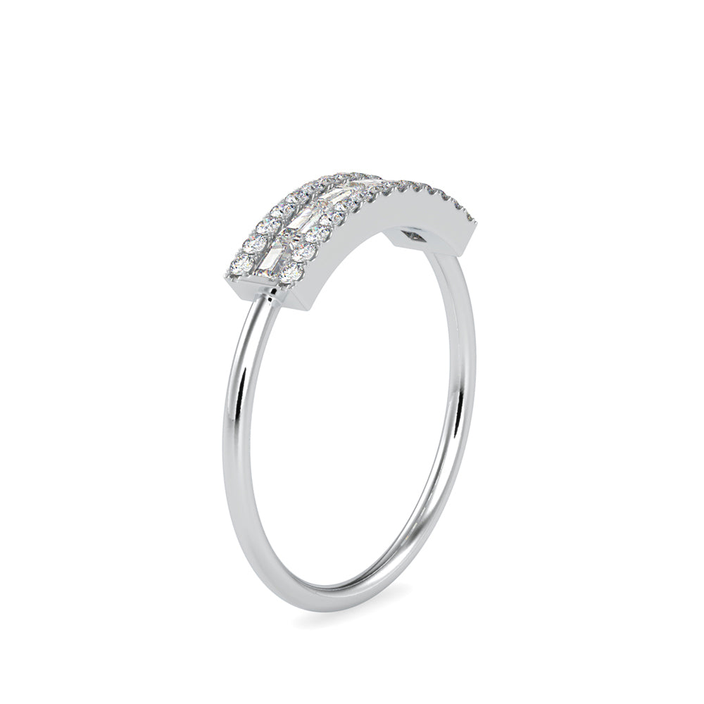 Baguette Lunatic Stone Diamond Ring