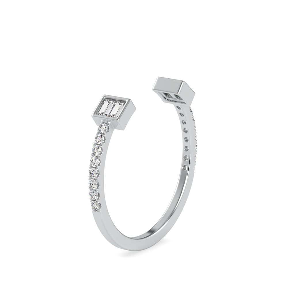 Baguette Diamond Halved Ring