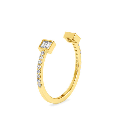 Baguette Diamond Halved Ring