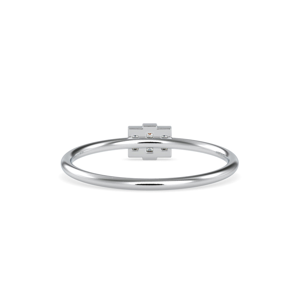 Trigona Baguette Diamond Ring