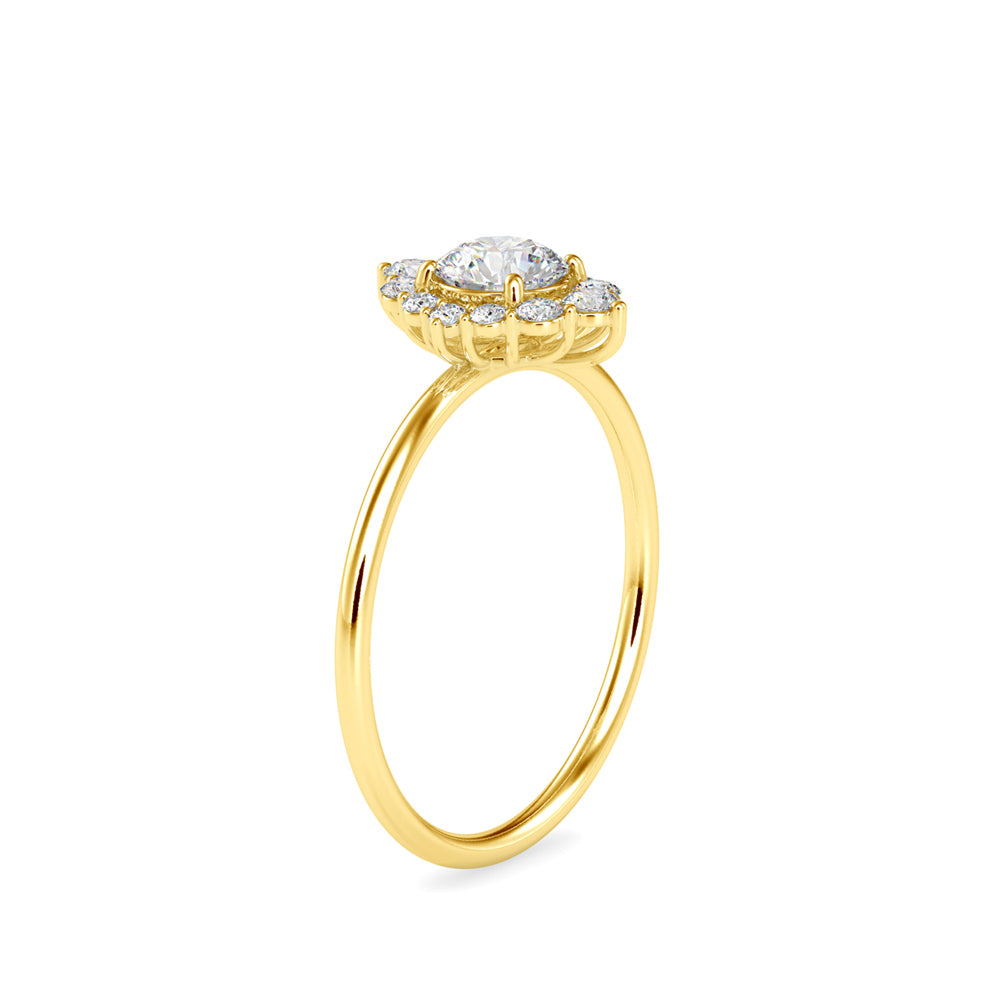 Cimber Round Diamond Delicate Ring