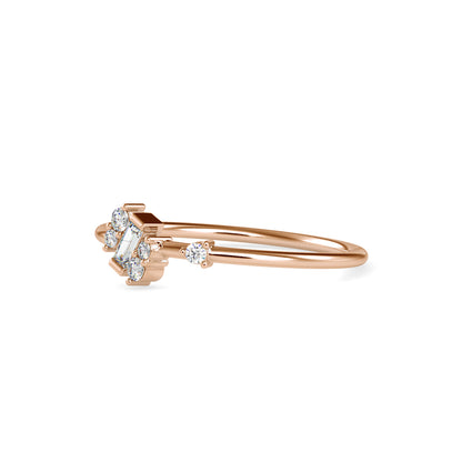 Baguette Courtier Round Diamond Ring