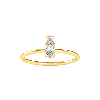 Oval Benign Diamond Ring