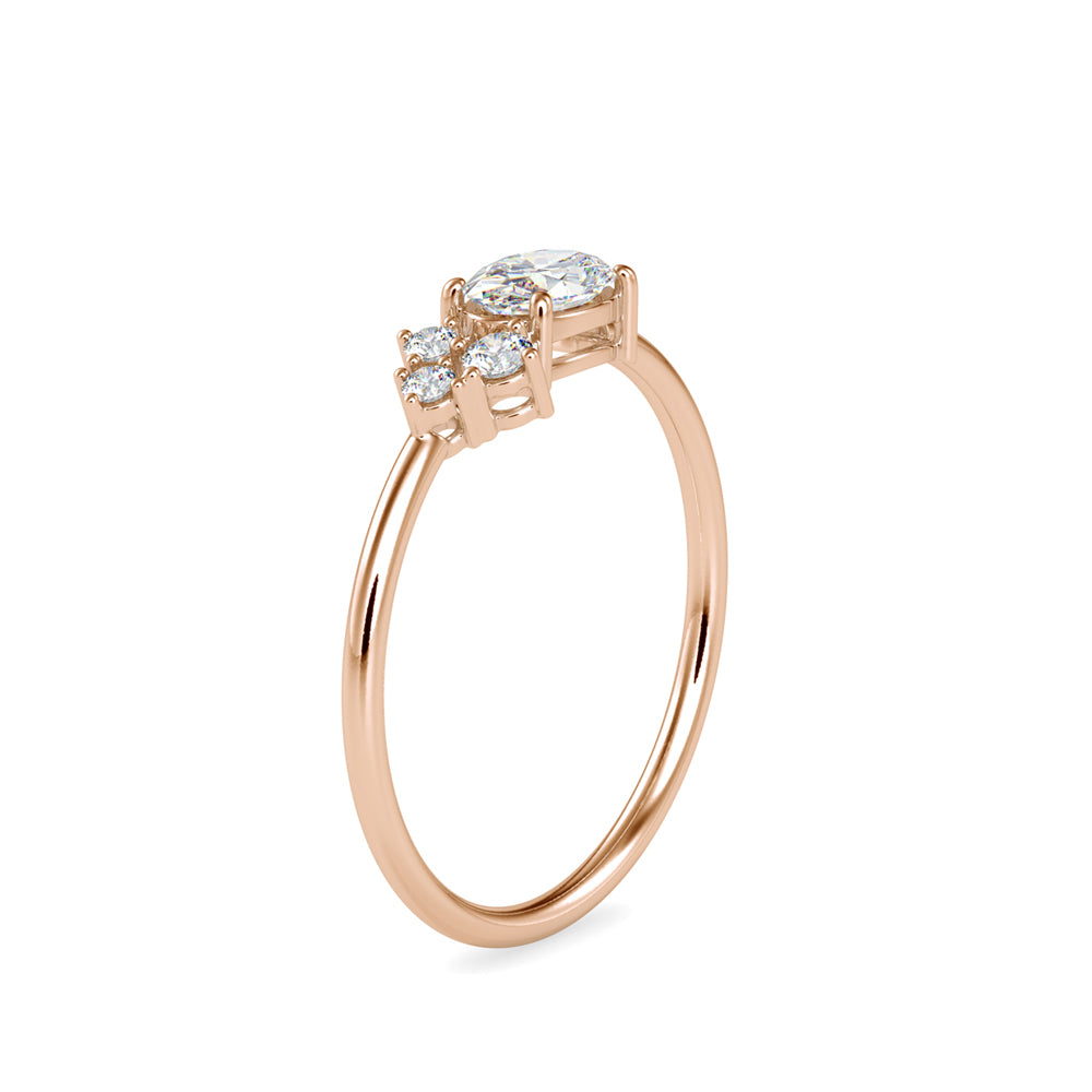 Oval Cicero Delicate Diamond Ring