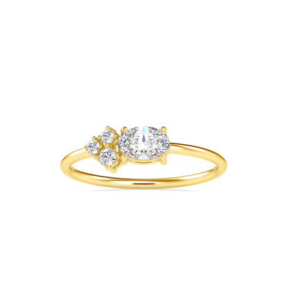 Oval Cicero Delicate Diamond Ring