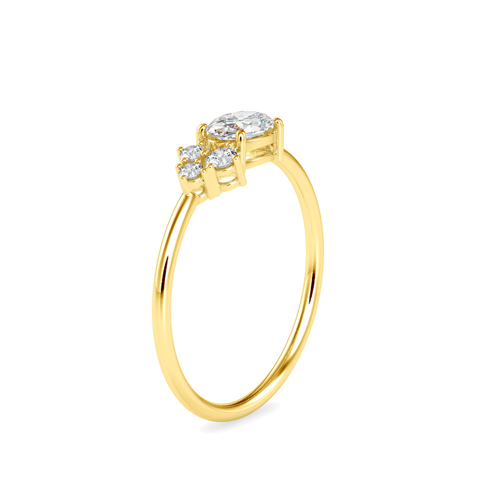 Oval Cicero Delicate Diamond Ring