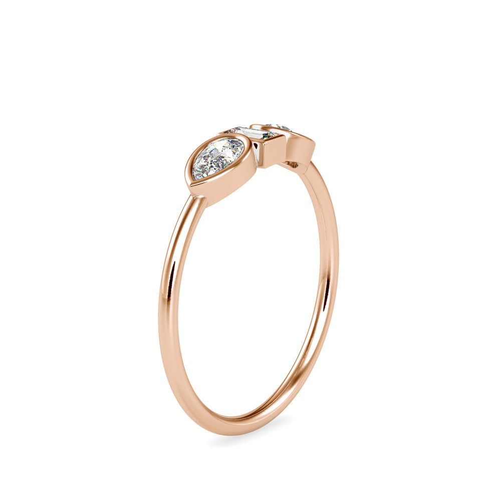 Lucila Pear Baguette Diamond Ring