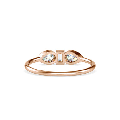 Lucila Pear Baguette Diamond Ring