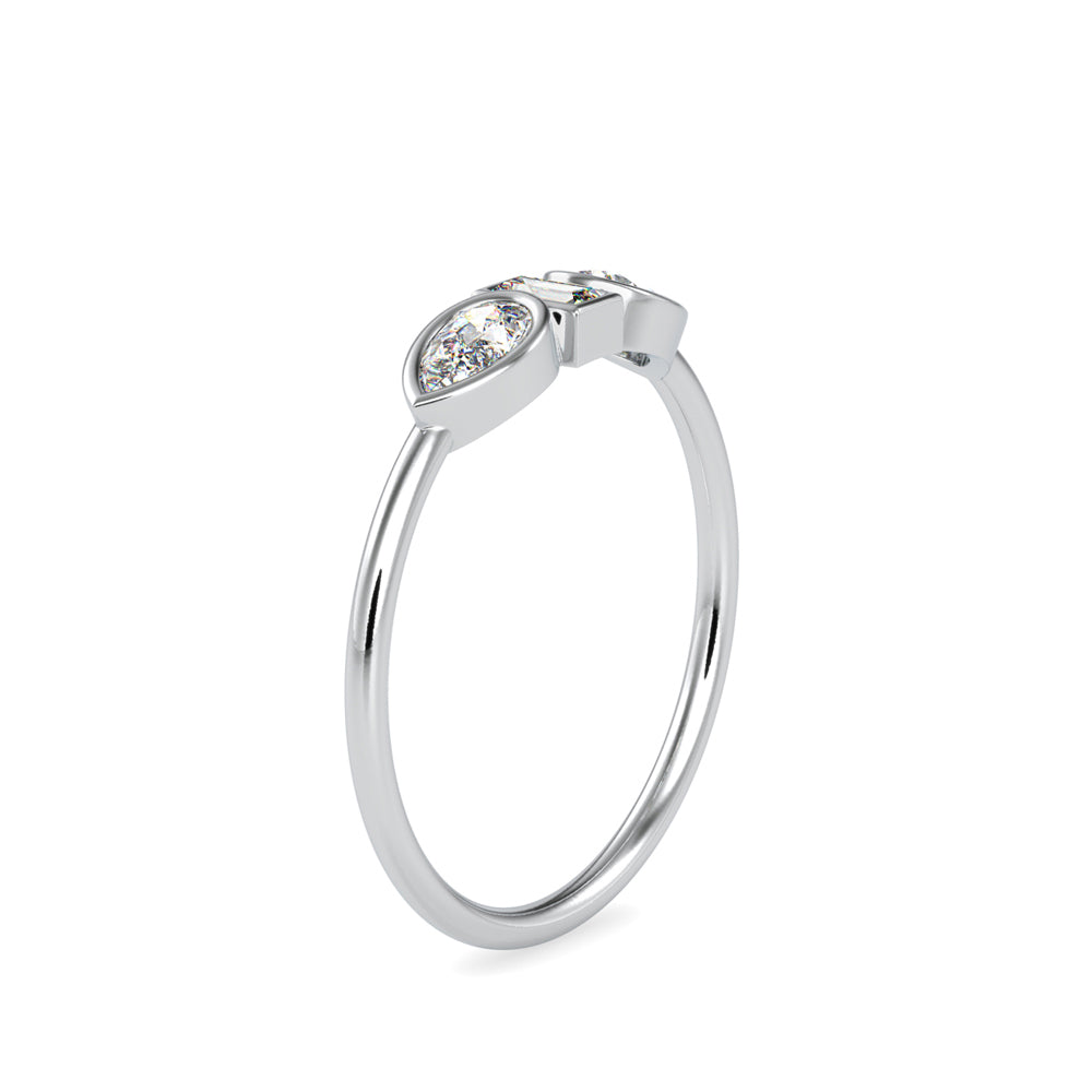 Lucila Pear Baguette Diamond Ring