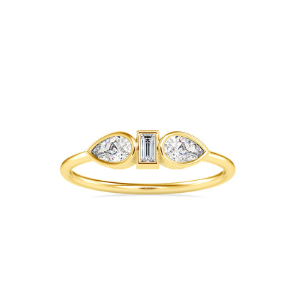 Lucila Pear Baguette Diamond Ring