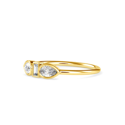 Lucila Pear Baguette Diamond Ring