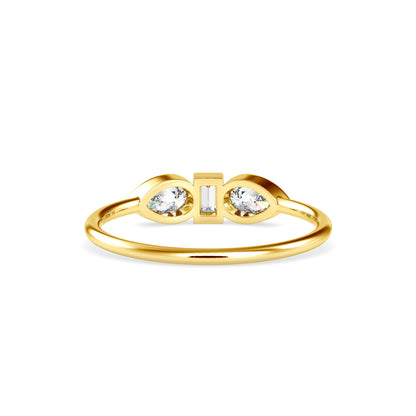 Lucila Pear Baguette Diamond Ring