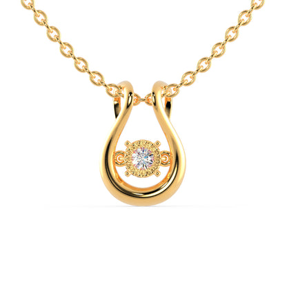 Gyrate Round DIamond Pendant