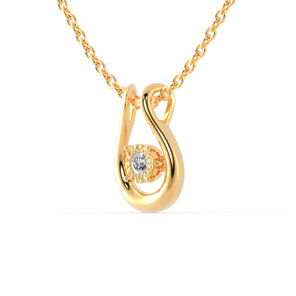 Gyrate Round DIamond Pendant